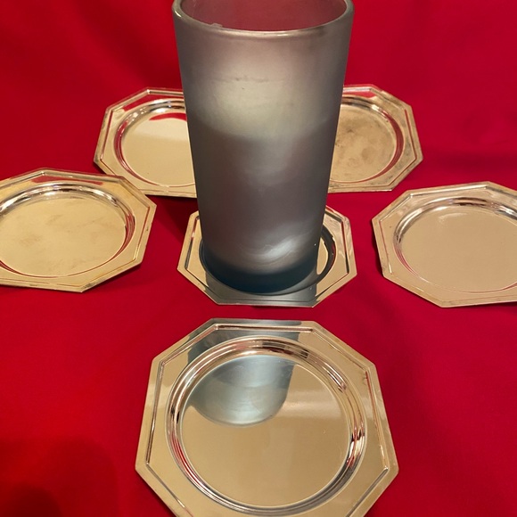 Godinger Silver Treasures Octagon Shapes Coasters-Set Of 6 Coasters Art Co. LTD - Picture 2 of 7